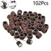 100Pcs 1/2 80 Grit Sanding Drum Bands Sleeves W/ 2 Mandrels For Rotary-Tool New