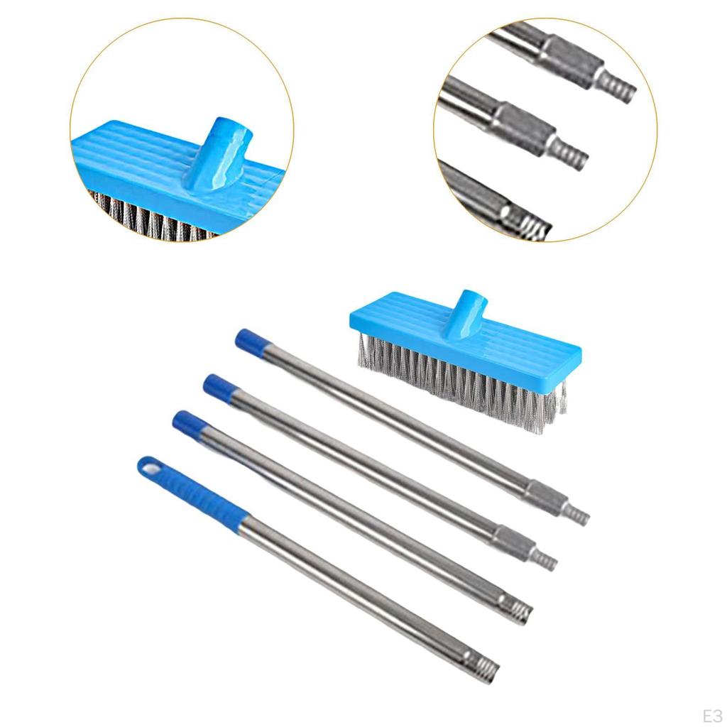 Metal Wire Brush with Extended Handle for Cleaning Decks And Patios