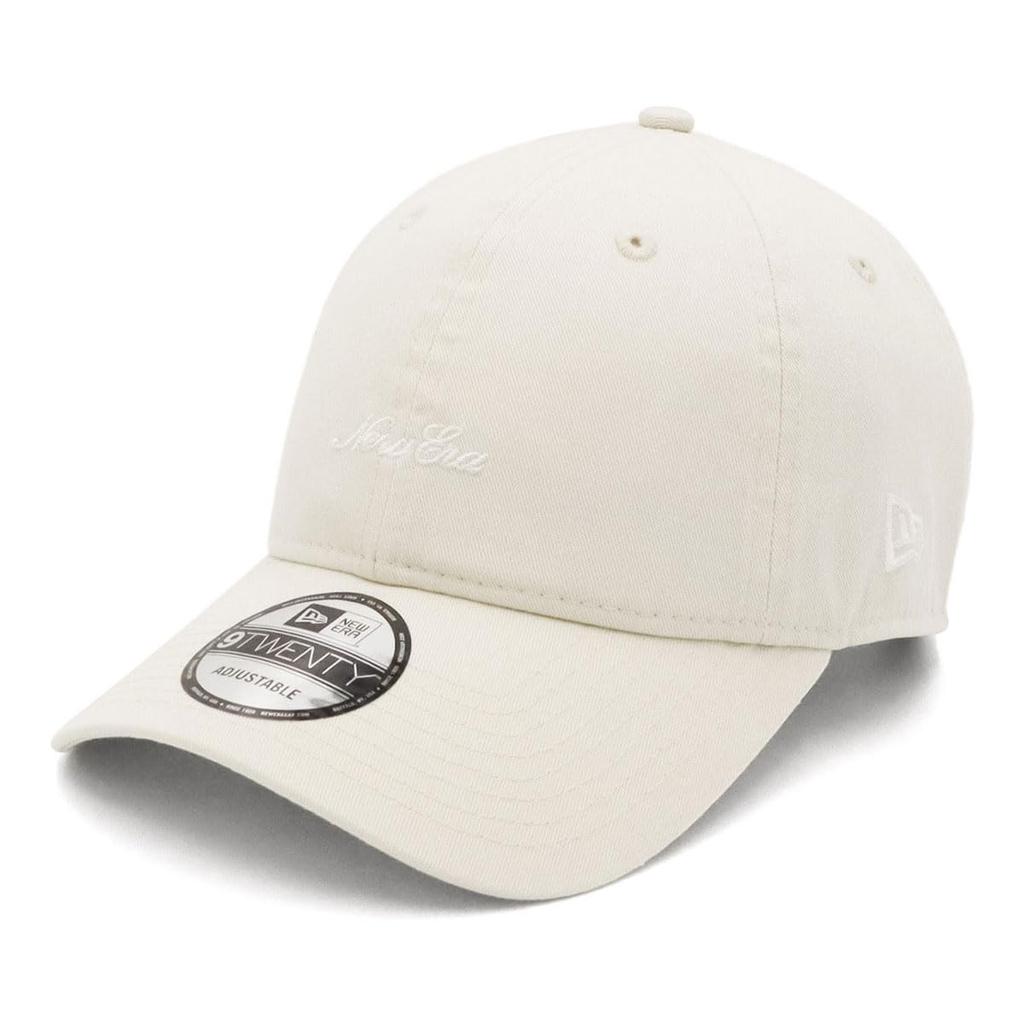 [New Era] 9TWENTY Low Cap Script Logo Ivory ML 920 WASHED MNLOGO IVO WHI 25J