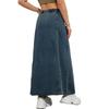 American Design Sense Elastic Waist Loose Large Skirt Denim Skirt Women Casual Long Skirt