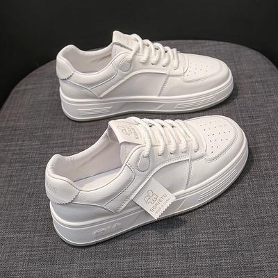 Белые туфли на платформе из натуральной кожи, универсальные весенние новые туфли-лодочки с мягкой подошвой, повседневная обувь, женские кроссовки, обувь для сёрфинга