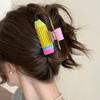 1pc Large 9cm/3.54in Pencil Shaped Personalized Interesting Hair Clip, Fashionable Versatile High-End Elegant Elegant Hair Accessory