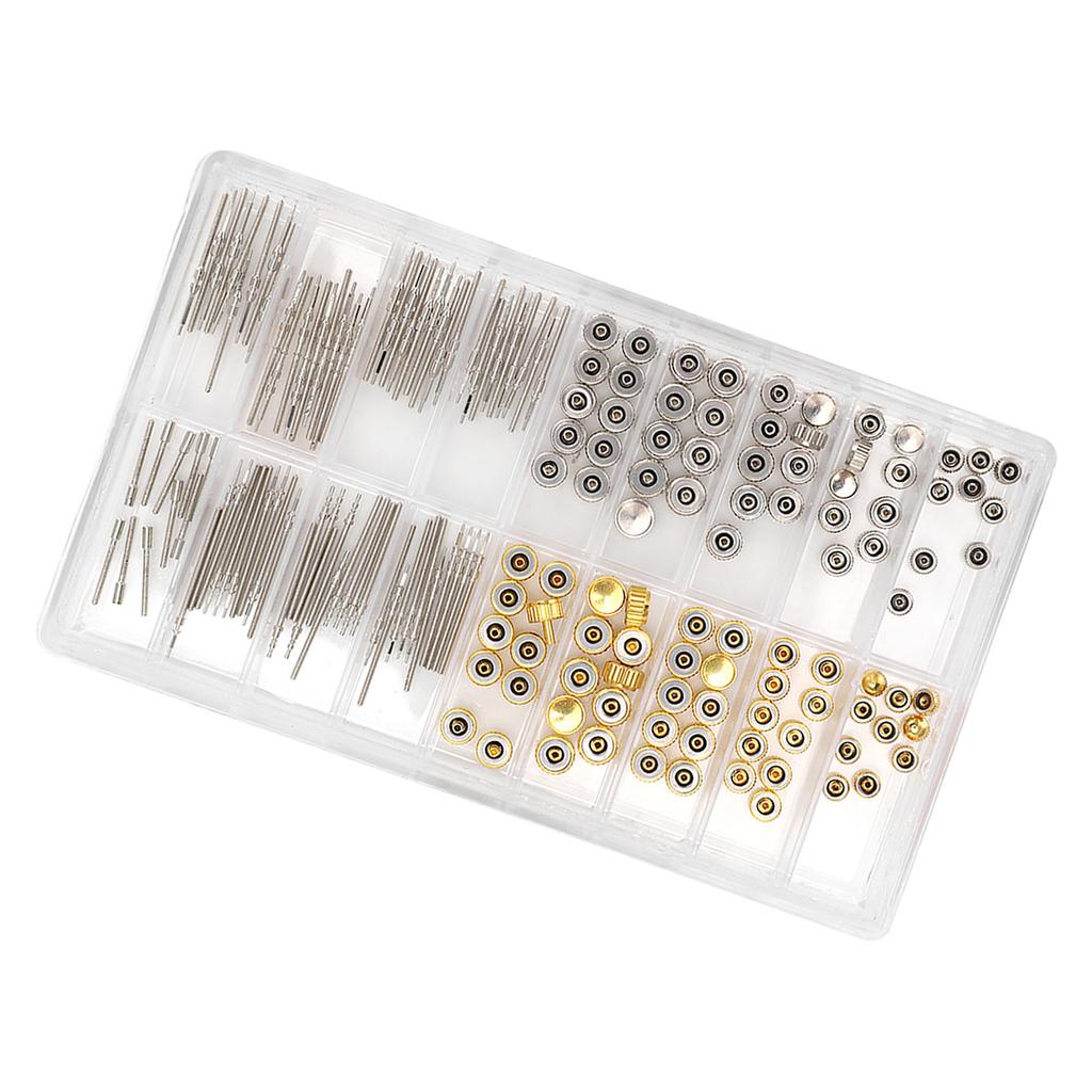 Watch Stem Extender + Crowns Accessory Repairing Replacement Tool Kit with Box