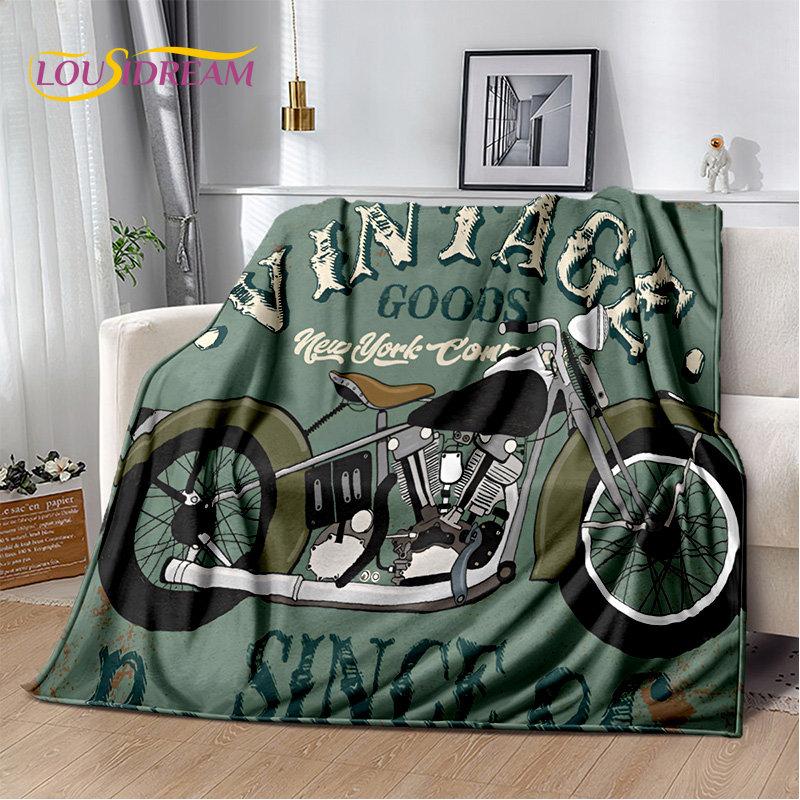 Мягкое плюшевое одеяло с черепом в стиле ретро, ​​фланелевое одеяло для гостиной, спальни, кровати, дивана, чехол для пикника