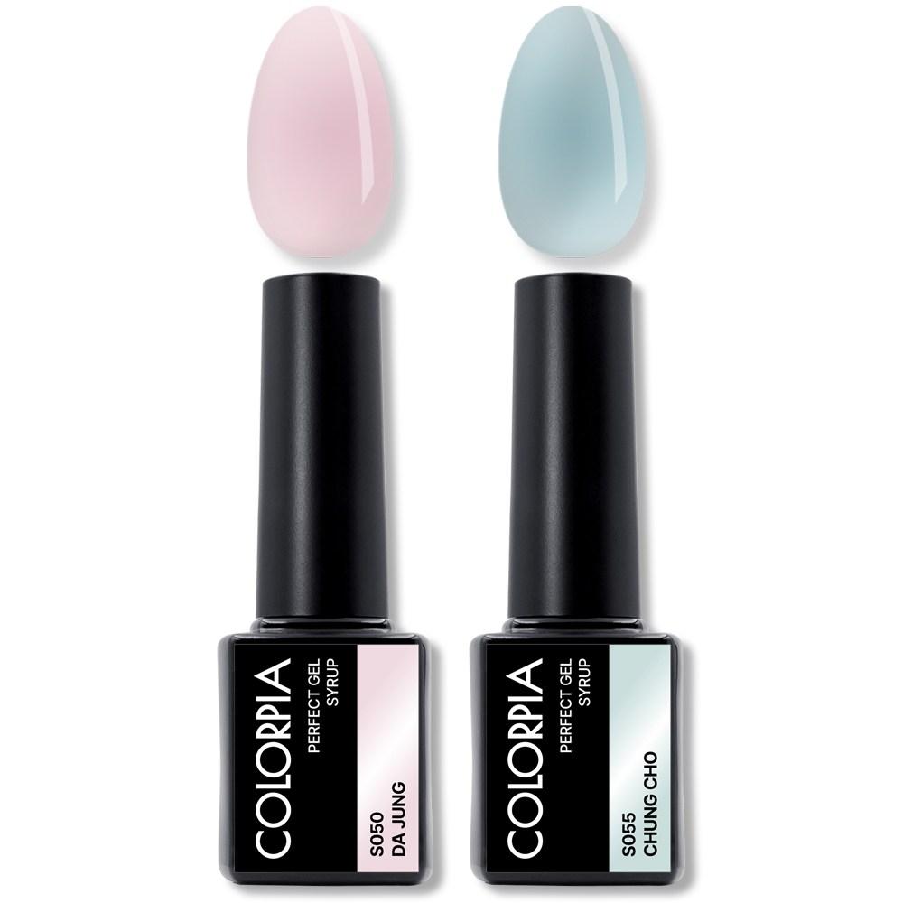 Calapia One-Step Perfect Gel Syrup Gel Nail Set 04. Affectionate + Innocent