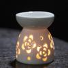 Modern Mini Sandalwood Ceramic Incense & Essential Oil Burner, Aromatherapy Lamp for Home
