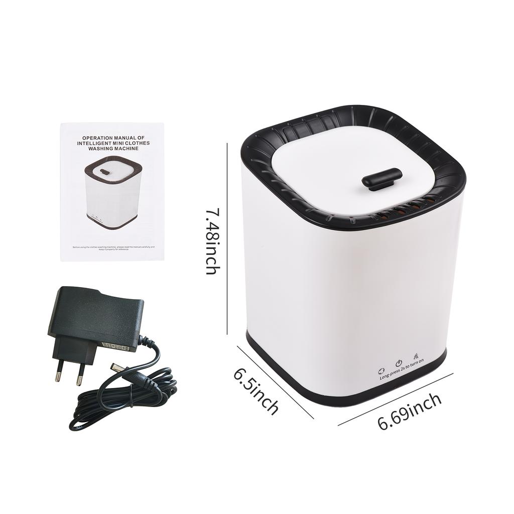 Портативная стиральная машина для трусов, нижнего белья, носков, емкостью 2 л, мини-прачечная машина, турбина