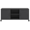 TV Stand Black 100.5 x 39 x 43.5 cm Steel