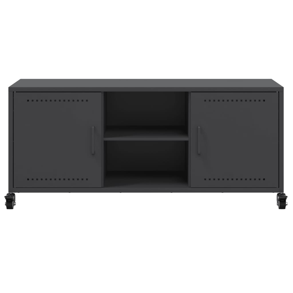 TV Stand Black 100.5 x 39 x 43.5 cm Steel