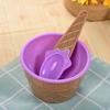 Ice Cream Spoon Cute Shape Food Grade Non-stick Anti-freeze Anti-slip Handle Tableware Multi-colored Homemade Ice Cream Cup