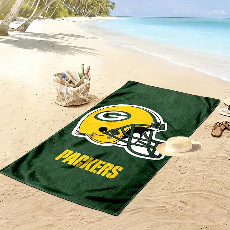 Пляжное полотенце с принтом Green Bay Packers, большое, мягкое, быстросохнущее, для пляжа, кемпинга, плавания