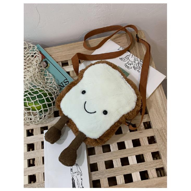 Toast Bread Duck Plush Bag Girl Student Messenger Bag Women Cute Shoulder ARI