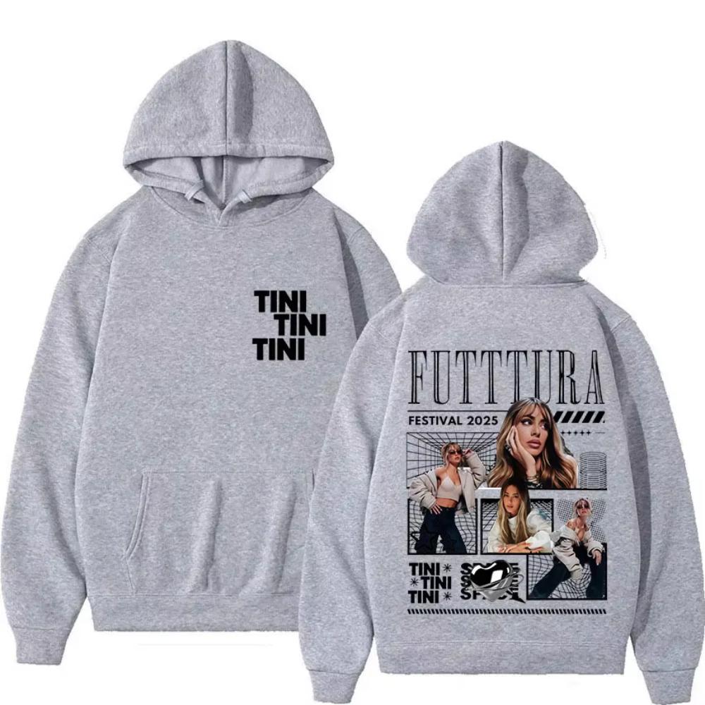 Певица TINI STOESSEL Худи из альбома Futtura Tour Мужская Женская Мода Оверсайз Толстовка Готический Поп-Музыка Худи