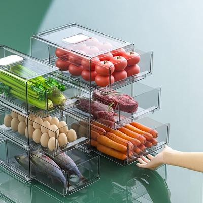 Двухслойный холодильный ящик для сохранения свежести для яиц, пельменей, овощей и фруктов