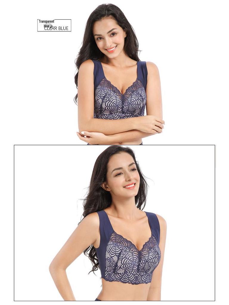 Кружевной спортивный бюстгальтер без косточек большого размера - Жилет-топ