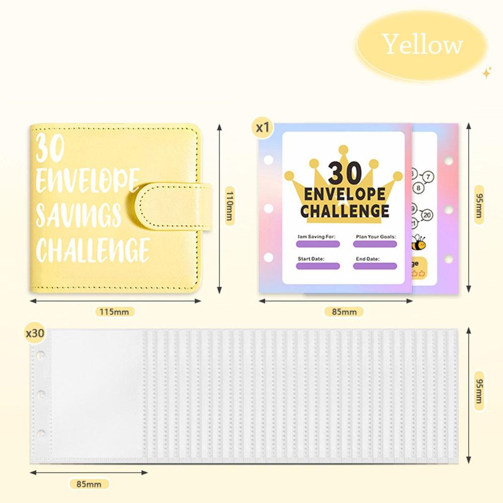 Large Capacity 30 Envelopes Money Saving Challeng PU Savings Challenges Book  Couples