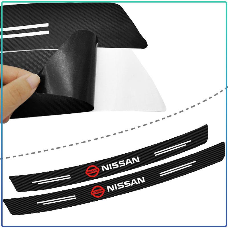 Наклейка-защита заднего бампера и багажника с карбоновым рисунком для Nissan Nismo Qashqai j11 Juke GTR X-Trail Patrol Micra Navara Tiida Murano