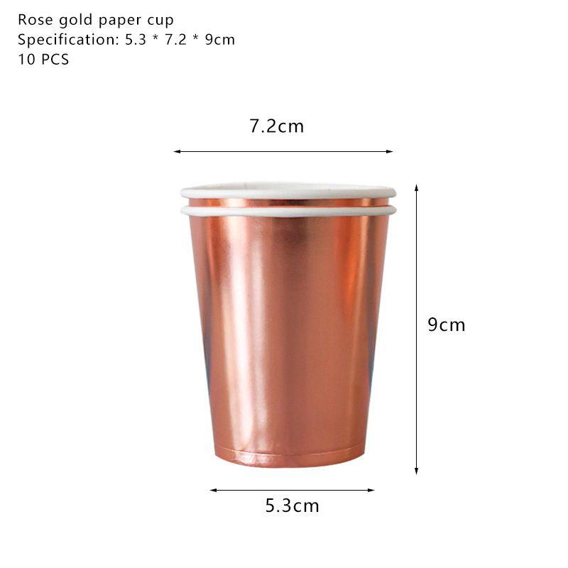 Элегантная посуда для вечеринки с тиснением розовым золотом, декор для свадеб и дней рождения