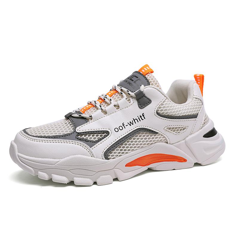 Мужские дышащие сетчатые кроссовки с перфорацией, летние уличные удобные кроссовки с мягкой подошвой для бега, модные студенческие кроссовки