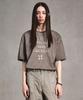 LMOOD Luna Половина футболки, окрашенная garment-dye, бежевая