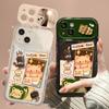 Butter Bear Doll Pendant Applicable To Apple 15promax Mobile Case IPhone 14 Flip Mirror XS Transparent