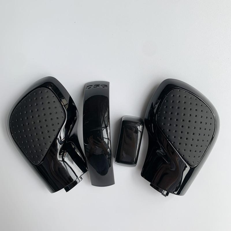 1PCS Chrome Matt with Leather Shift Knob Gear Side Cover DSG Emblem for VW Golf 6 7 R GTI Passat B7 B8 CC R20 Jetta MK6 GLI