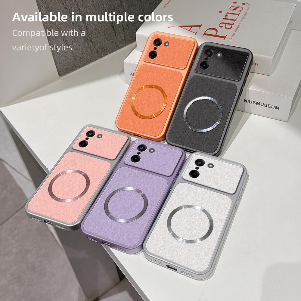 Чехол для Oneplus Nord CE5 Новый узор личи CD Магнитное кольцо Ультратонкая крышка для Oneplus NordCE5 Ударопрочный бампер Funda