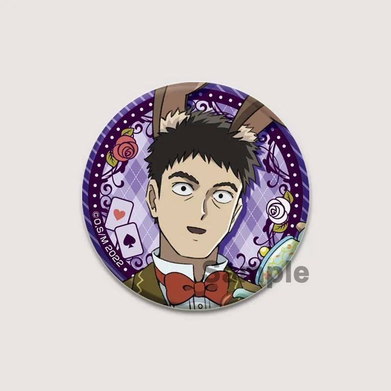 32/44/58 мм японские аниме-значки Mob Psycho 100 на рюкзаке, аксессуары, значки на лацкан, мультяшные броши для одежды, сумок, декора, подарков для фанатов