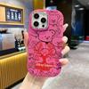 Phone case: 2D flat design suitable for iPhone 18 17 16 15 14 13 Pro cases, couple style, red-tone Christmas, Christmas and Halloween gifts