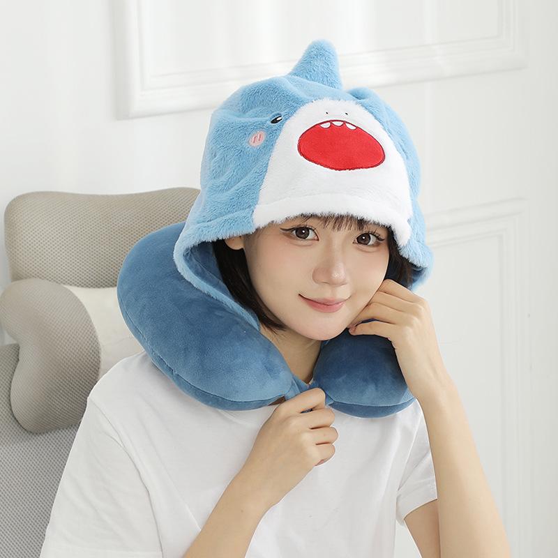 Travel Portable Blackout Airplane Pillow Office Nap Neck Pillow