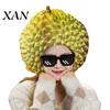 Photo Booth Prop Hood Bright Colorful Fruit Food Shape Soft Plush Headgear Internet Celebrity Costume Face Opening Feature Party Vegetable Accessory
