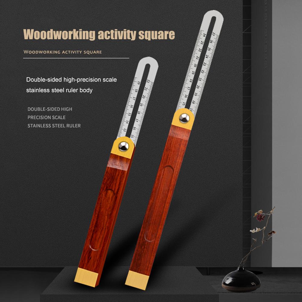Wooden Marking Angle Ruler Metric Double-sided Scale Accurate Woodworking Angle Measurement for Engineers Draftsmen Carpenters