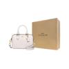 Coach Рябина 18 Металлический логотип Застежка-молния Переработанная кожа Ручная сумка на плечо Сумка-кроссбоди Маленькая женская сумка Белый CV404-IMCHK