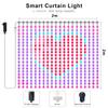 400 LEDs Smart Curtain Lights RGBIC LED Fairy Lights with APP & Remote DIY Pattern Waterproof Outdoor Lights for Bedroom Decor