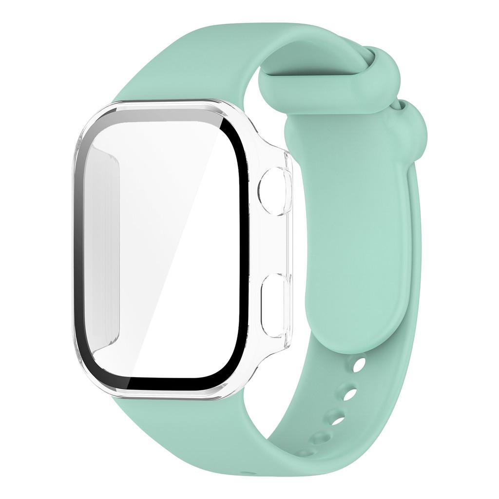 Силиконовый ремешок с чехлом-крышкой из поликарбоната для Redmi Watch 6, спортивный, удобный сменный браслет для Xiaomi Redmi Watch6