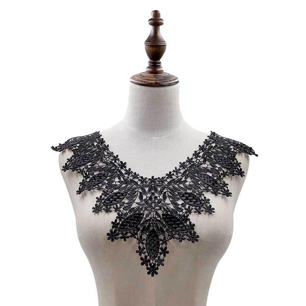 Flower 3D Neckline Scrapbooking Collar Garment Accessories Embroidery Lace Apparel Sewing Fabric