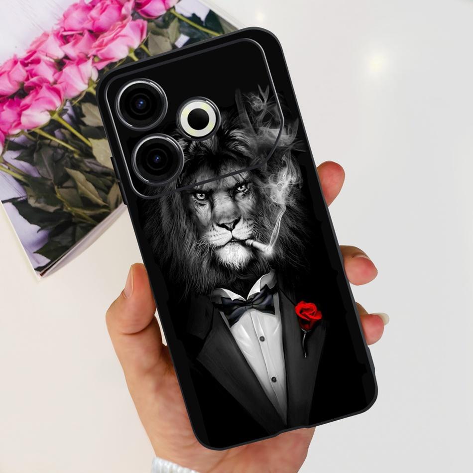 Чехол для телефона Tecno Pova 6 Neo Pova6 Neo 4G 2024 Элегантный принт Мягкий силикон ТПУ Чехлы