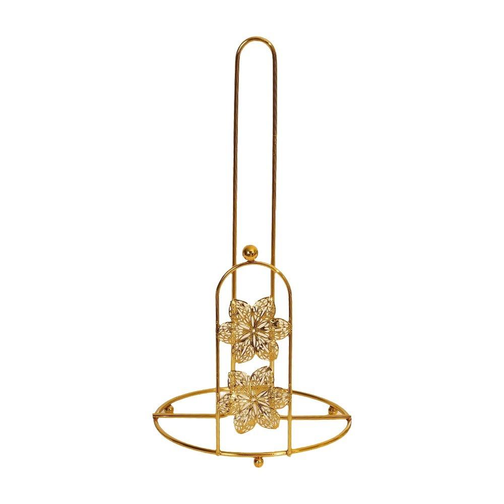 Free Standing Tree Paper Towel Holder Gold Vertical Paper Shelf Practical Tissue Stand  For Home