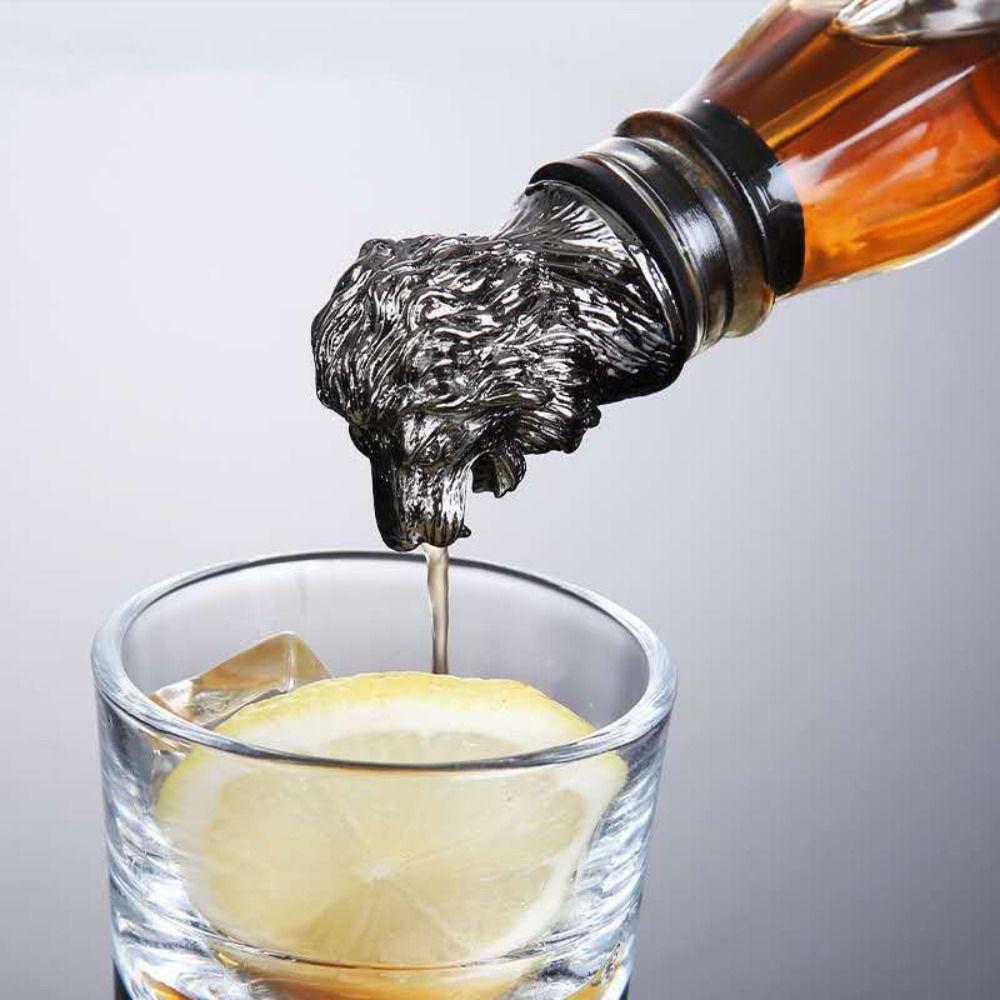 Unique Leopard/Lion/Antelope Head Wine Pourer Zinc Alloy Portable Bottle Stoppers Wine Dispenser Party Supplies