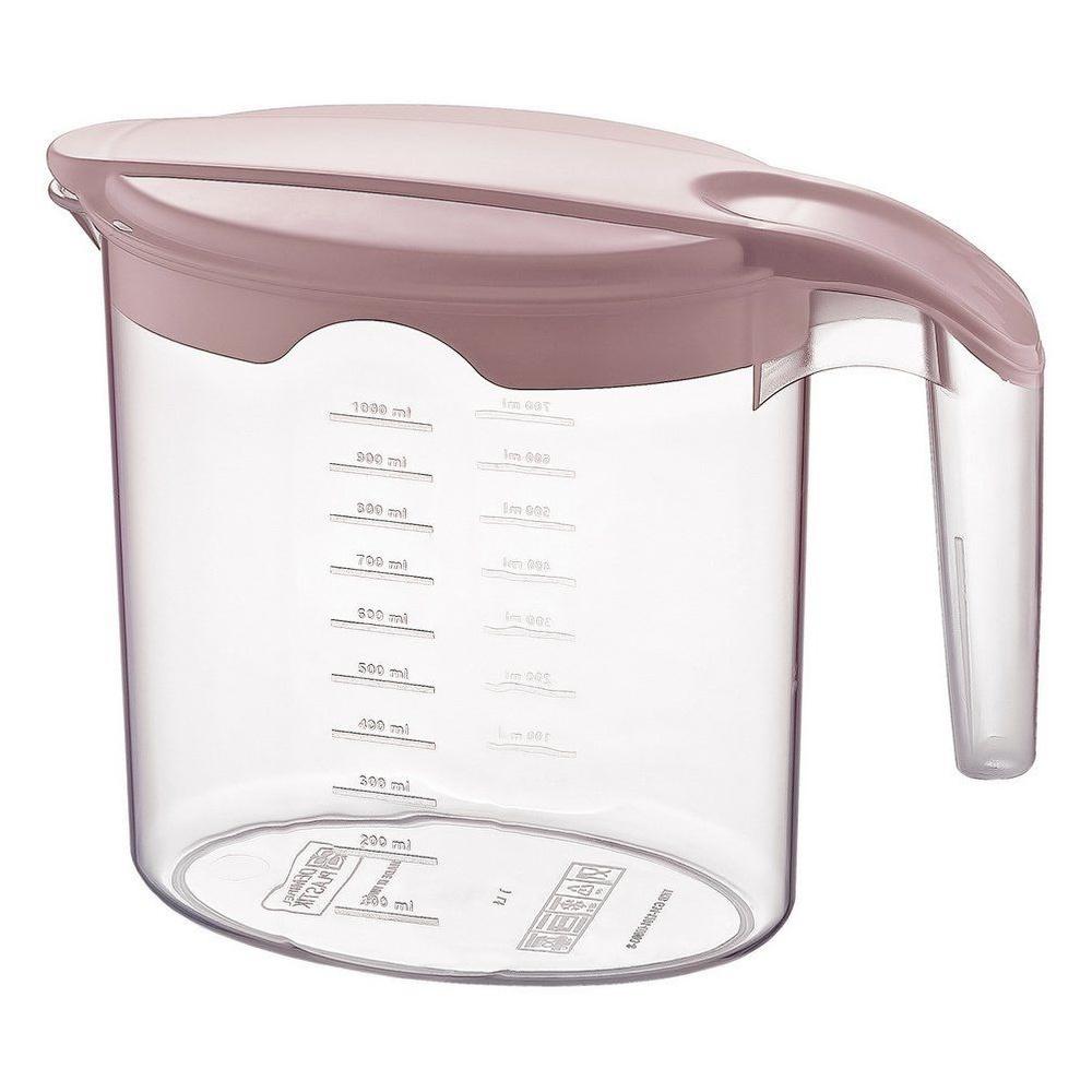 Plastic Jug for Drinks, Water, Juice, Lemonade, with Lid, 1L