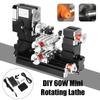 12V DC 60W 12000rpm Mini Metal Rotating Lathe DIY Woodwork Wood Lathe Model Making Tool Kit Milling Machine