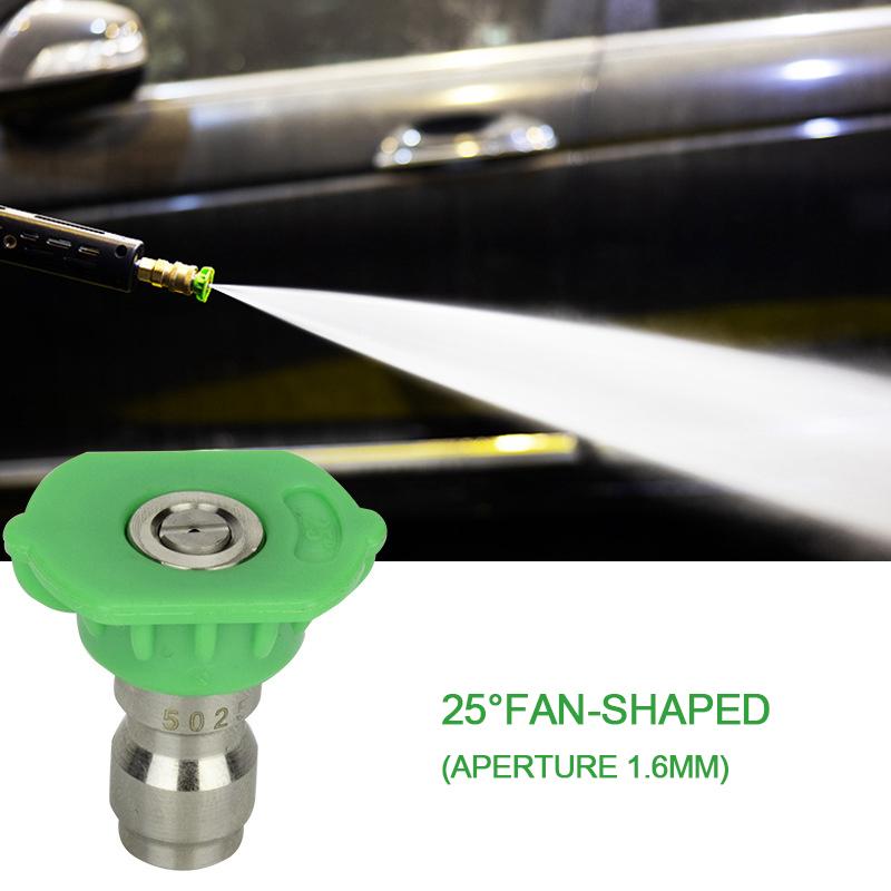 1Pc 1/4" Quick Connect Garden High Pressure Washer Spray Nozzle 0 15 25 40 60 Degree Watering Soap Nozzle Tip Garden Cleaning