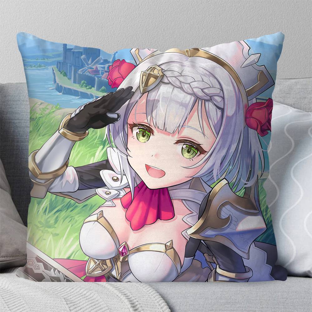 Noelle Anime GGenshin Impact Pillow Case Fashion Square Pillowcase Bedroom Sofa Room Ins Decoration Leisure