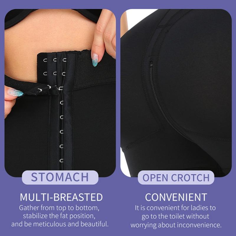 Plus Size Shaperwear Wide Waistband Zip Crotch Butt Lifting Tummy Control Pants