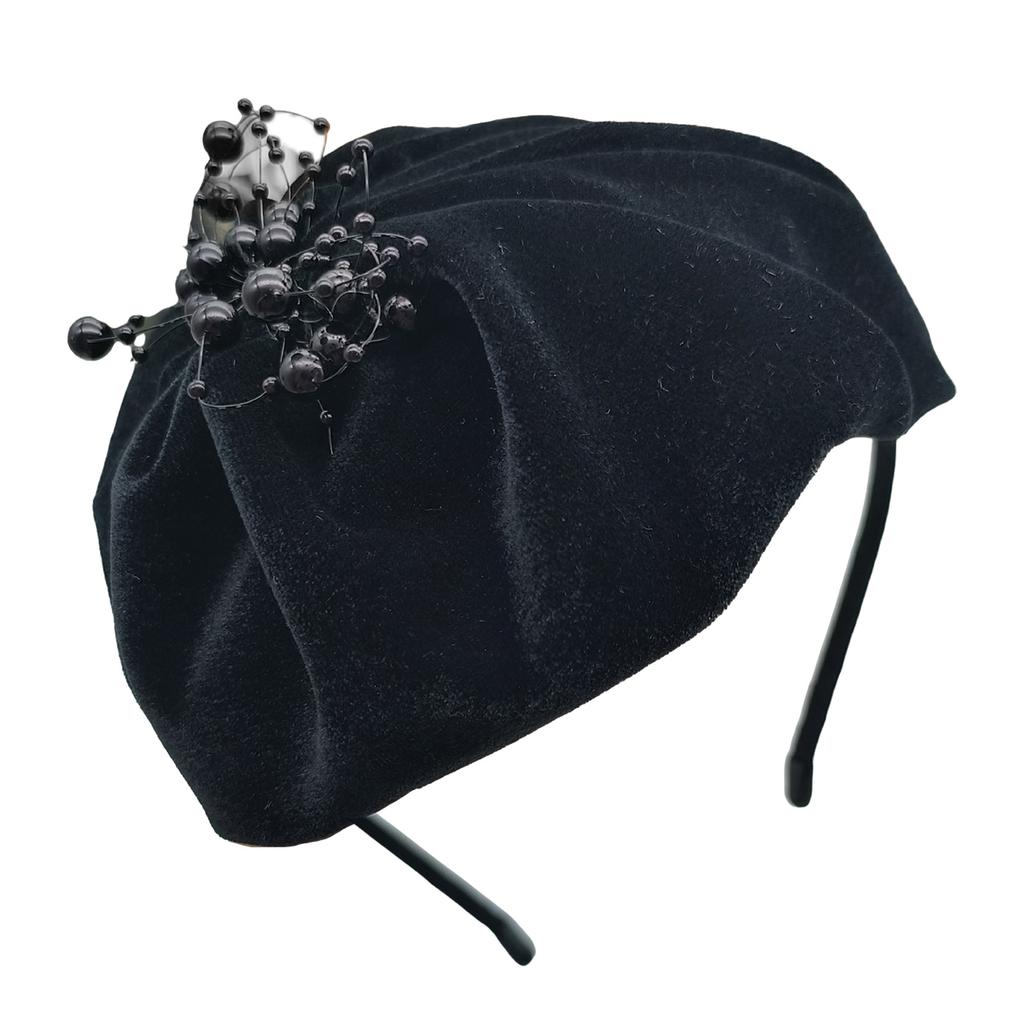 Bowknot Hairhoop Half Caps for Women Elegant Leopard Pattern Headband Nonslip Sweet Fascinator Hairband for Formal Dress