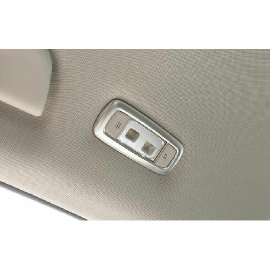 Silver Steel Rear Reading Light Lamp Frame Trim For BMW 5 Series G30 2018-