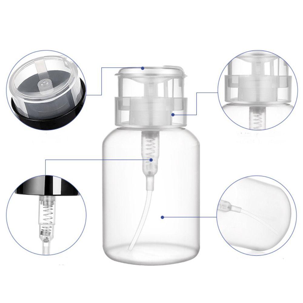 Пластиковый флакон для ногтей, непроливающийся, пустой, с помповым дозатором, многоразовый контейнер, инструменты для маникюра