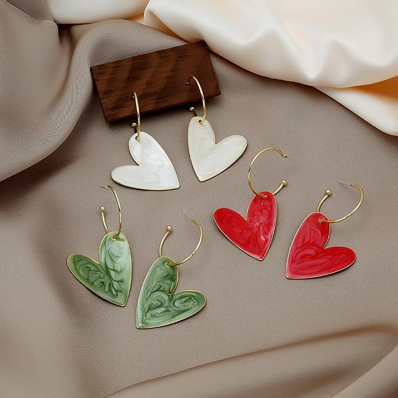 Colorful Candy Heart Earrings for Summer Style, Unique Design Cute Earrings