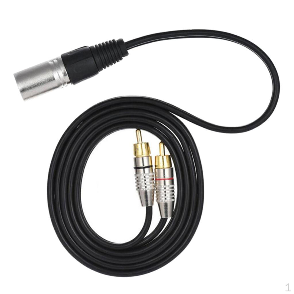 Male To XLR 3 Pin Microphone Cable Splitter Connector