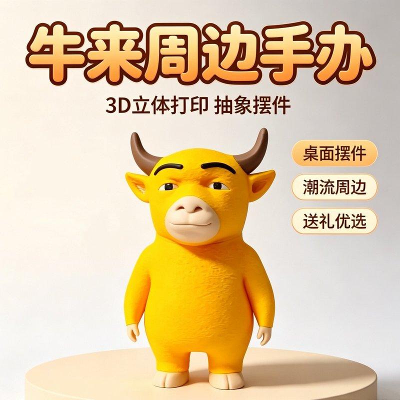 Niulai 3d Printed Mini Figure Desk Ornament Creative Abstract Funny Gift For Friends Home Office Shelf Display Decor Toy